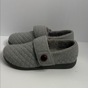 Gray Quilted Clogs
